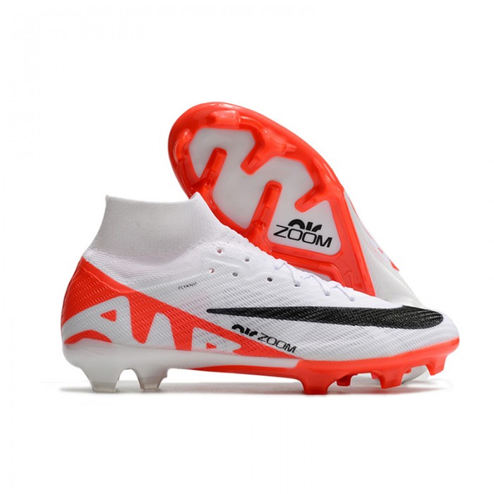 Air Zoom Mercurial Superfly IX Elite FG High Soccer Shoes-White/Black-8406679
