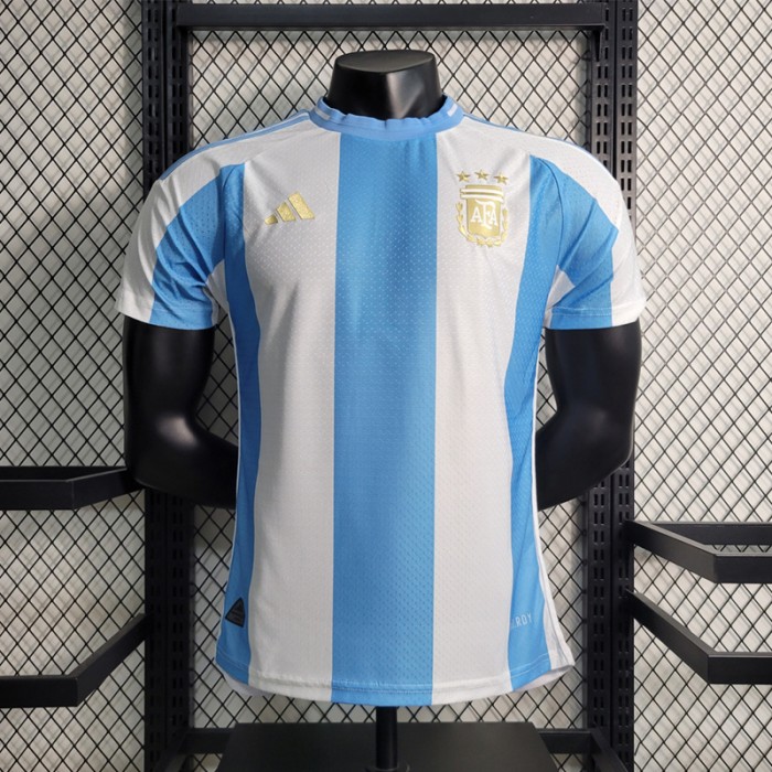 2023 Argentina Home 3-Star White Blue Jersey Kit short sleeve-2777865