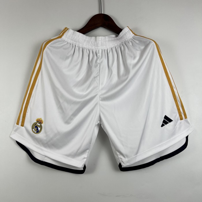 23/24 Real Madrid Shorts Home White Shorts Jersey-550667