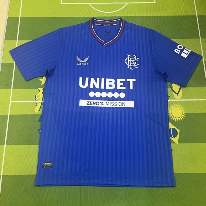 23/24 Glasgow Rangers Home Blue Jersey Kit short sleeve-7239717