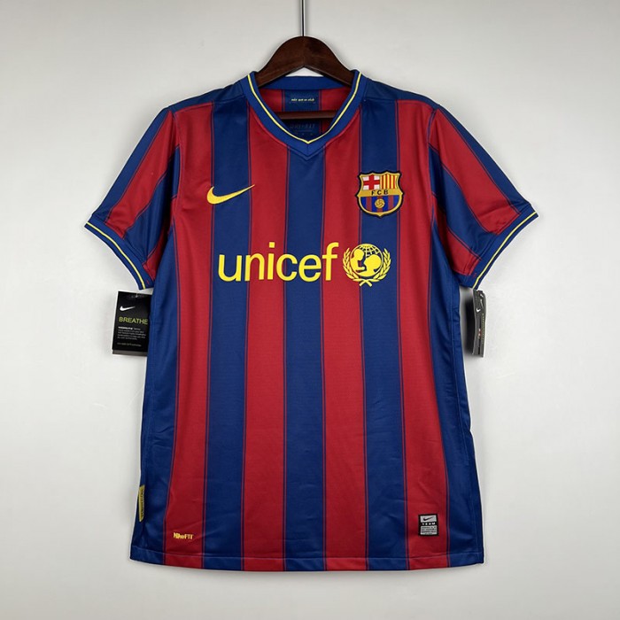 Retro 09/10 Barcelona Home Blue Red Jersey Kit short sleeve-1052328