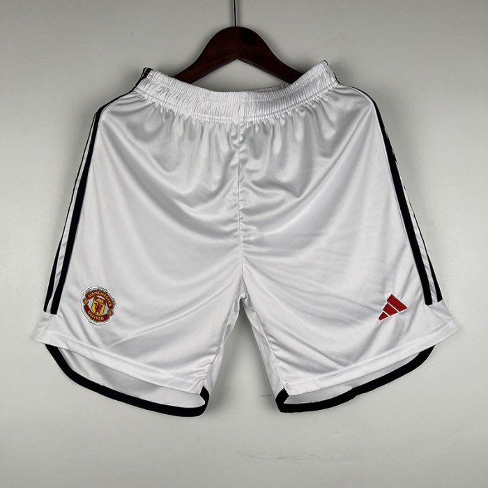 23/24 Manchester United M-U Home Shorts White Shorts Jersey-7119102