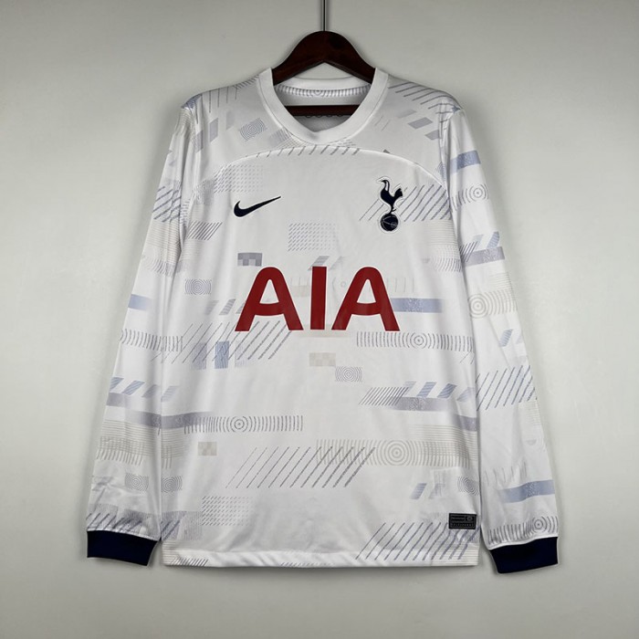 23/24 Tottenham Hotspur Home Long Sleeve White Jersey Kit Long Sleeve-2748454