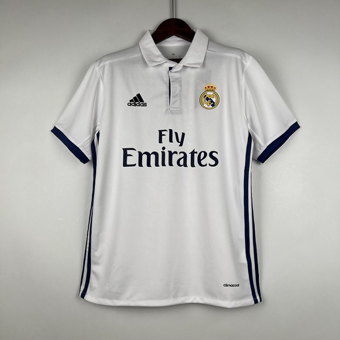 Retro 16/17 Real Madrid Home White Jersey Kit short sleeve-6343425