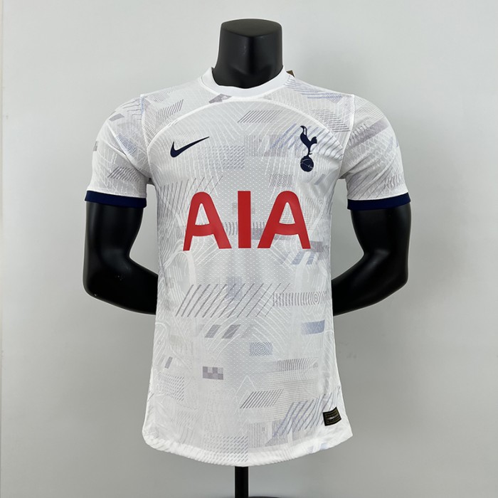 23/24 Tottenham Hotspur Home White Gray Jersey Kit short sleeve (Player Version)-8862026