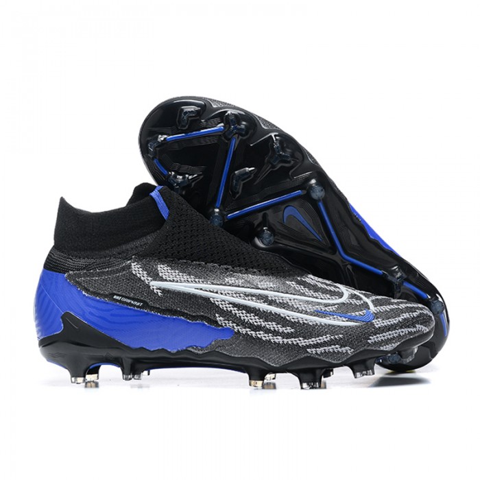 Phantom GX Elite DF Link FG High Soccer Shoes-Blue/Black-8133113