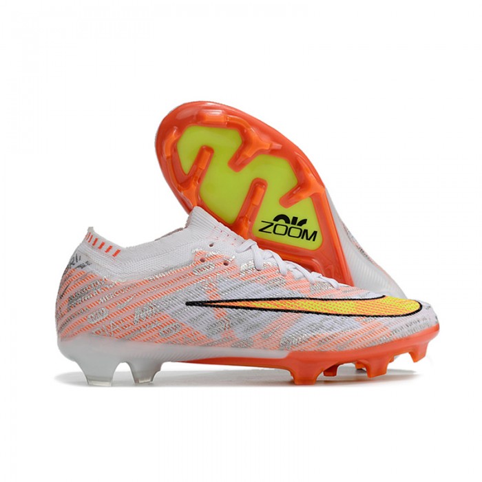 Air Zoom Mercurial Superfly IX Elite FG Soccer Shoes-White/Orange-9476835