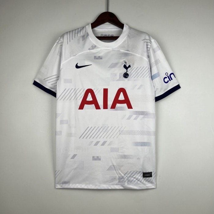 23/24 Tottenham Hotspur Home White Gray Jersey Kit short sleeve-9525115