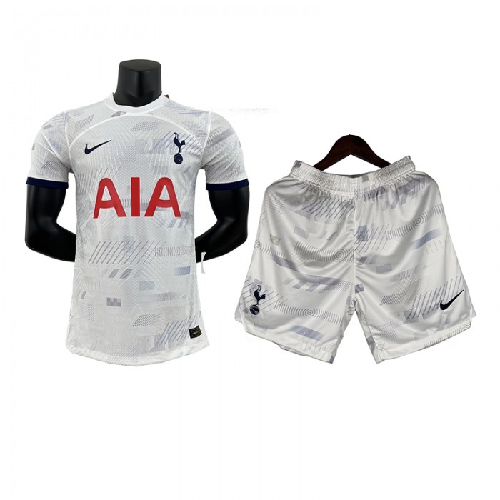 23/24 Tottenham Hotspur Home White Gray Jersey Kit short Sleeve (Shirt + Short ) (player version)-8317980