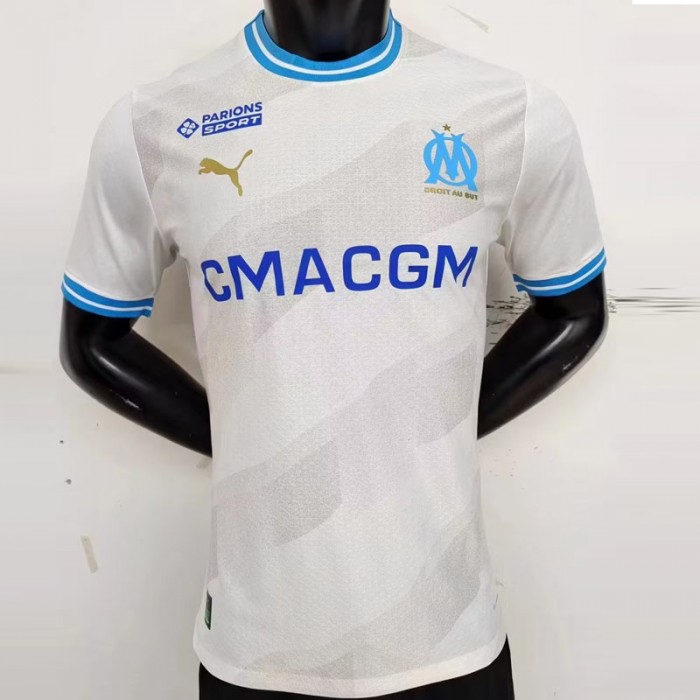 23/24 Marseille Home White Jersey Kit short sleeve (player version)-3883737