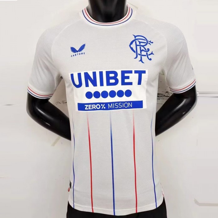 23/24 Glasgow Rangers Away White Jersey Kit short sleeve (player version)-8611543