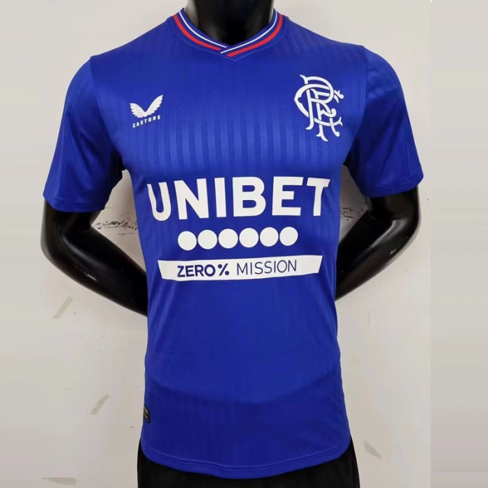 23/24 Glasgow Rangers Home Blue Jersey Kit short sleeve (player version)-9686551
