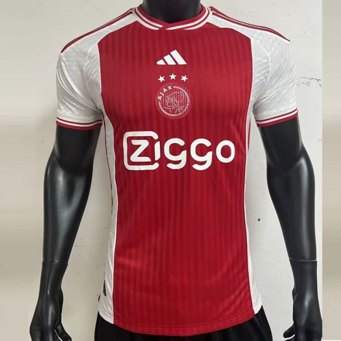 23/24 Ajax Home Red White Jersey Kit short sleeve (player version)-6109230