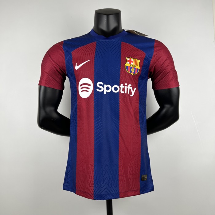 23/24 Barcelona Home Red Blue Jersey Kit short sleeve (player version)-9876194