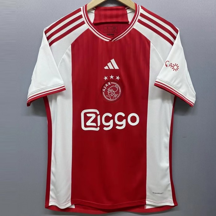 23/24 Ajax Home Red White Jersey Kit short sleeve-8167023