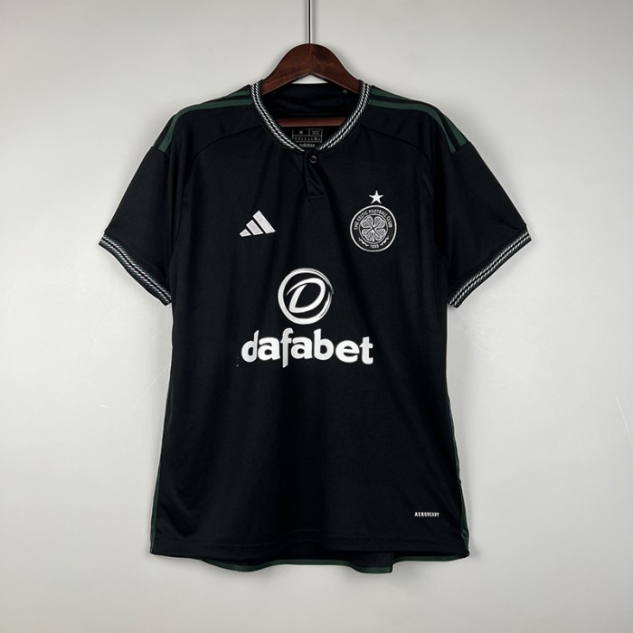 23/24 Celtic Away Black Jersey Kit short sleeve-1070284