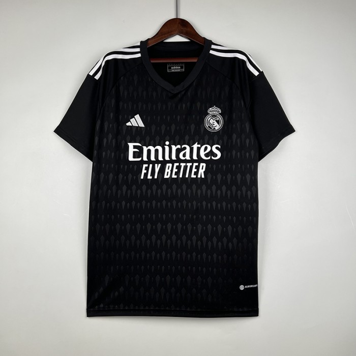 23/24 Goalkeeper Real Madrid Black Jersey Kit short sleeve-6832125