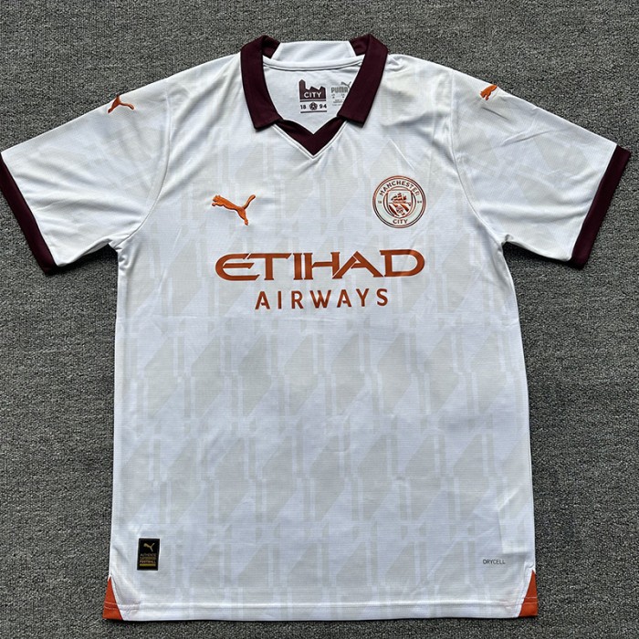 23/24 Manchester City Away White Jersey Kit short sleeve-8548246