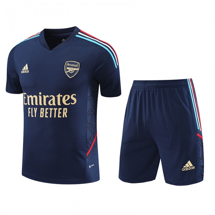 23/24 Arsenal Navy Blue Training jersey Kit short sleeve (Shirt + Short)-8907848