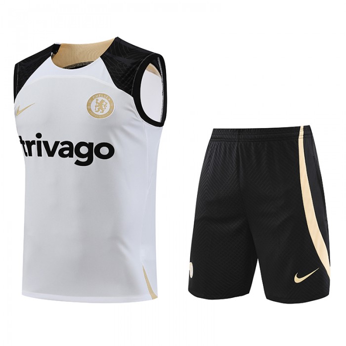 23/24 Chelsea White Training jersey Kit Sleeveless vest (vest + Short)-8648866