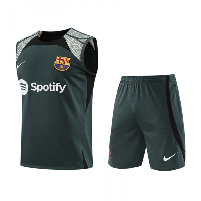 23/24 Barcelona Black Training jersey Kit Sleeveless vest (vest + Short)-3553423