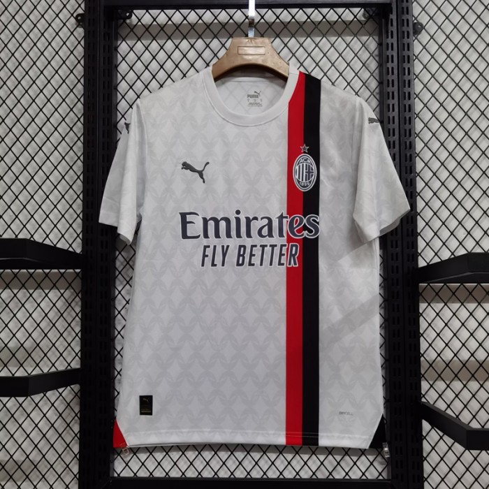 23/24 AC Milan Away White Jersey Kit short sleeve-1232370