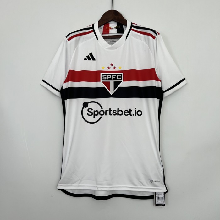 23/24 Sao Paulo Futebol Clube Home White Jersey Kit short sleeve-431438