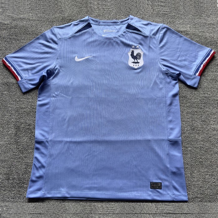 2023 France Home Blue Jersey version short sleeve-7495907