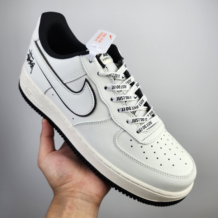 AIR FORCE 1 AF1 Running Shoes-White/Black-9838571