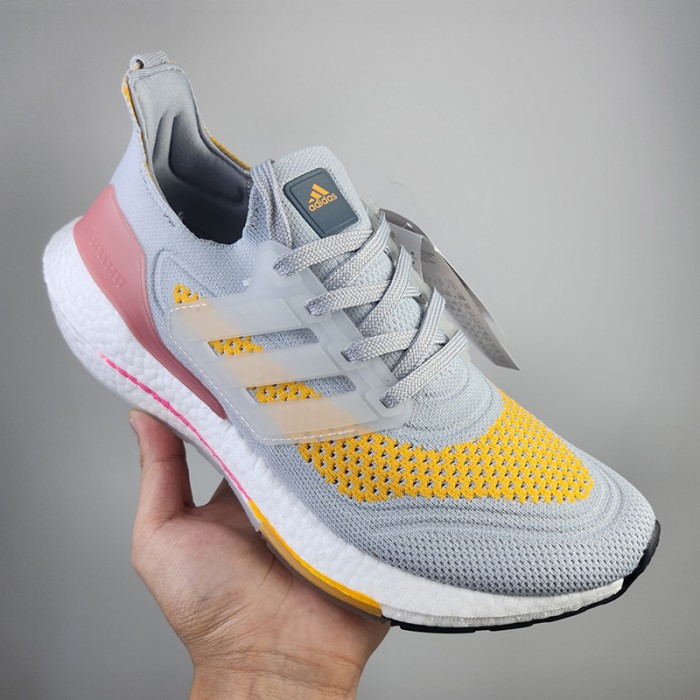 Uitra Boost 21 Running Shoes-Gray/Yellow-1335463