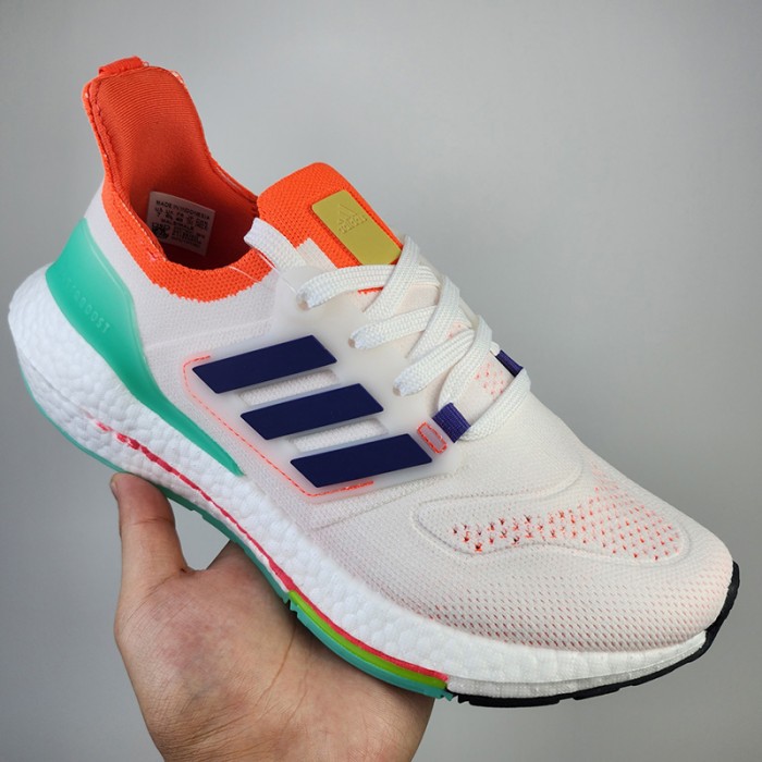 Uitra Boost 21 Running Shoes-White/Orange-6647072