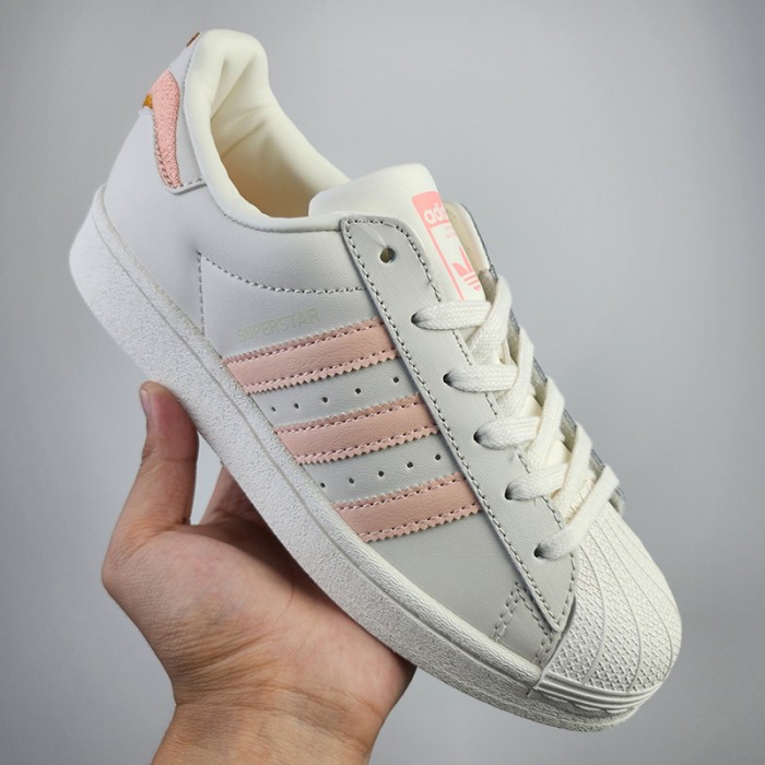 Superstar Running Shoes-White/Pink-5573863