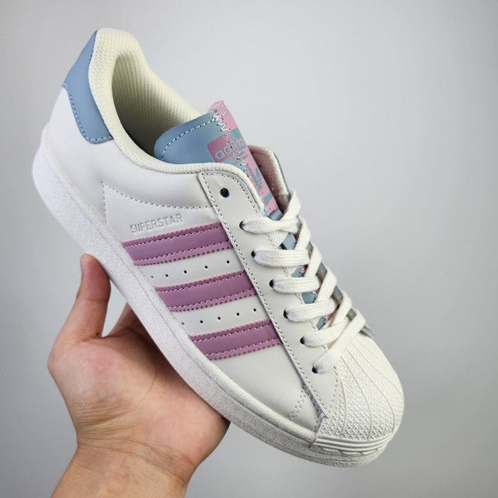 Superstar Running Shoes-White/Pink-6407254