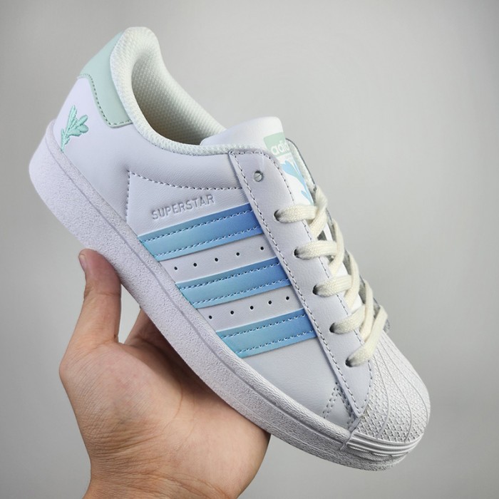 Superstar Running Shoes-White/Blue-1530656