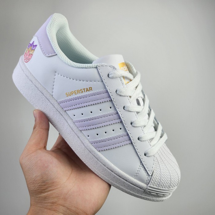 Superstar Running Shoes-White/Purple-1814171