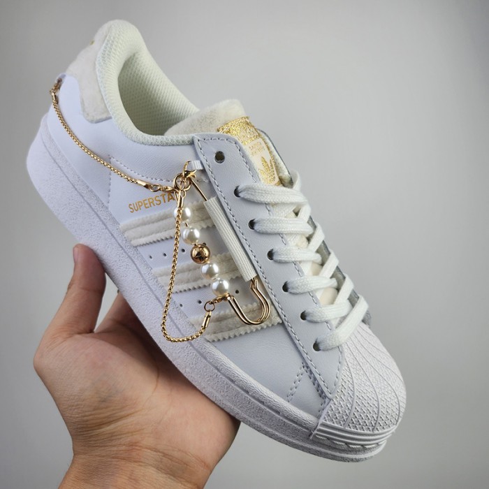 Superstar Running Shoes-White/Gold-8931048