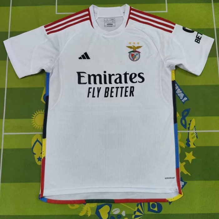 23/24 Benfica Second Away White Jersey version short sleeve-9856279