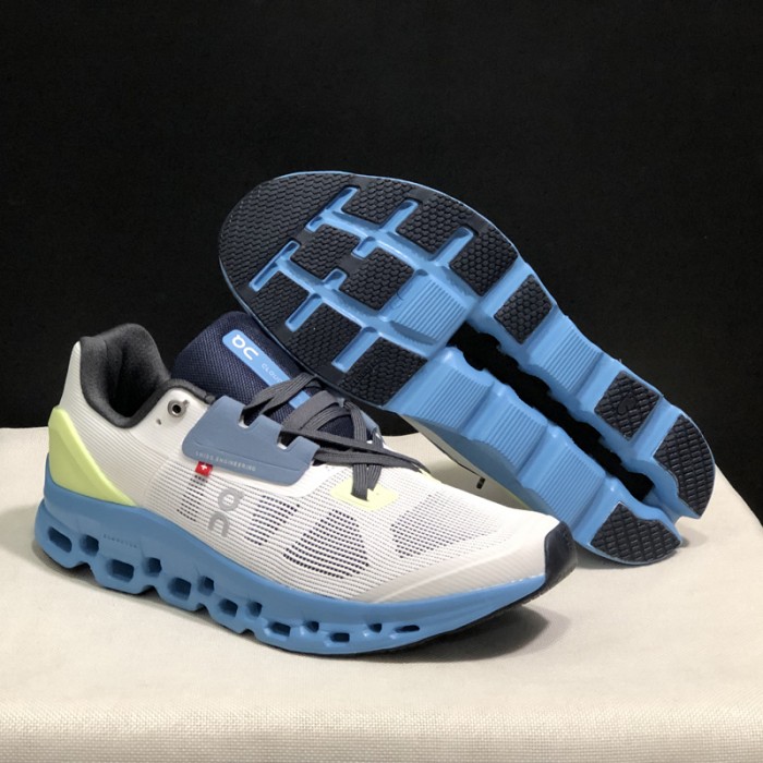 On C Running Shoes-White/Blue-6656690