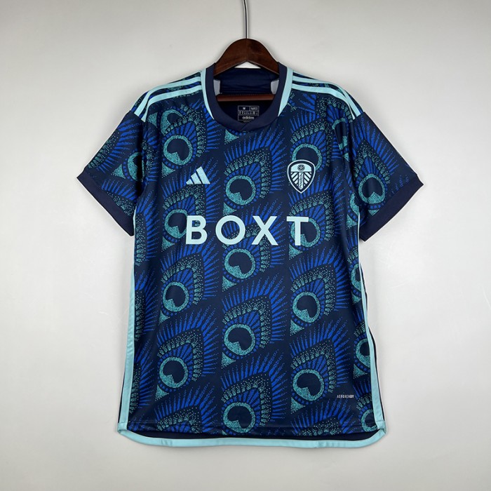 23/24 Leeds United away Blue Jersey Kit short sleeve-9381880