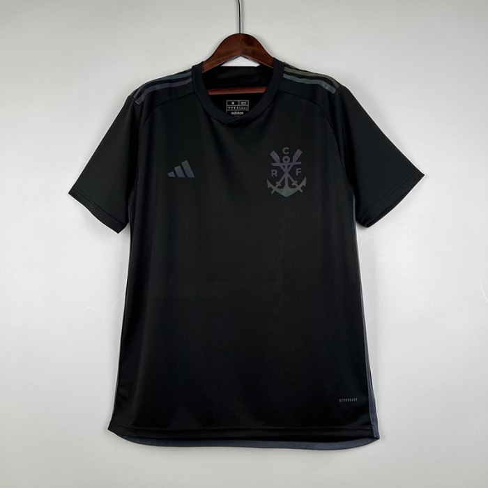 23/24 Flamengo Second away Black Jersey Kit short sleeve-4178290