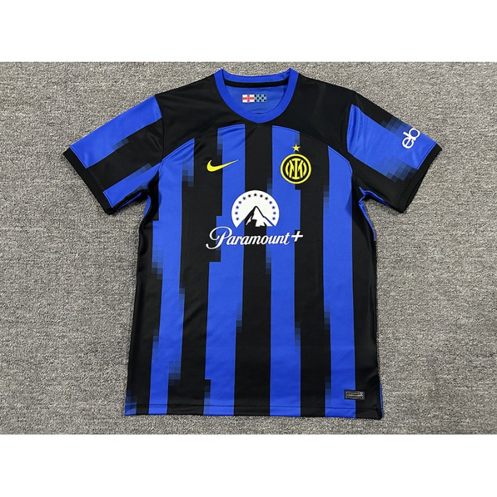 23/24 Inter Milan Home Blue Black Jersey Kit short sleeve-6966634