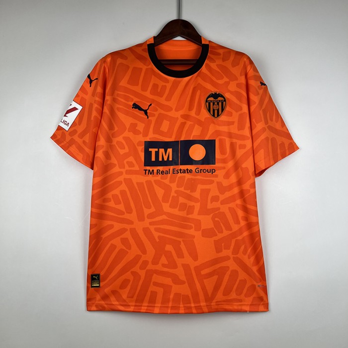 23/24 Valencia Second away Orange Jersey Kit short sleeve-8150135