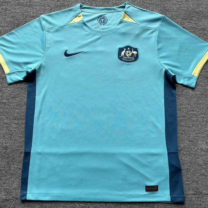 2023 Australia Away Blue Jersey Kit short sleeve-6370514