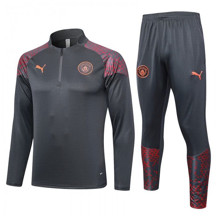 23/24 Manchester City Gray Edition Classic Jacket Training Suit (Top+Pant)-9238482