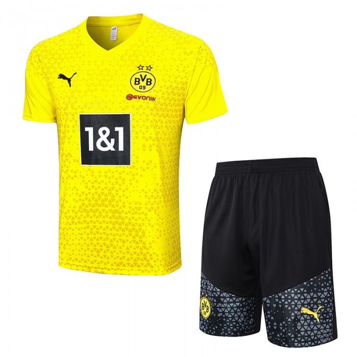 23/24 Borussia Dortmund Yellow Training jersey Kit short sleeve (Shirt + Short)-8511843