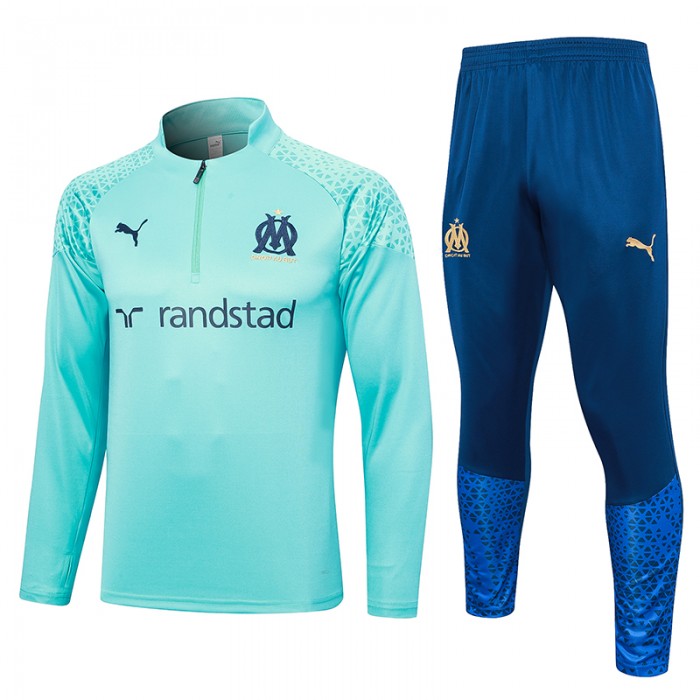 23/24 Marseille Blue Edition Classic Jacket Training Suit (Top+Pant)-9743705