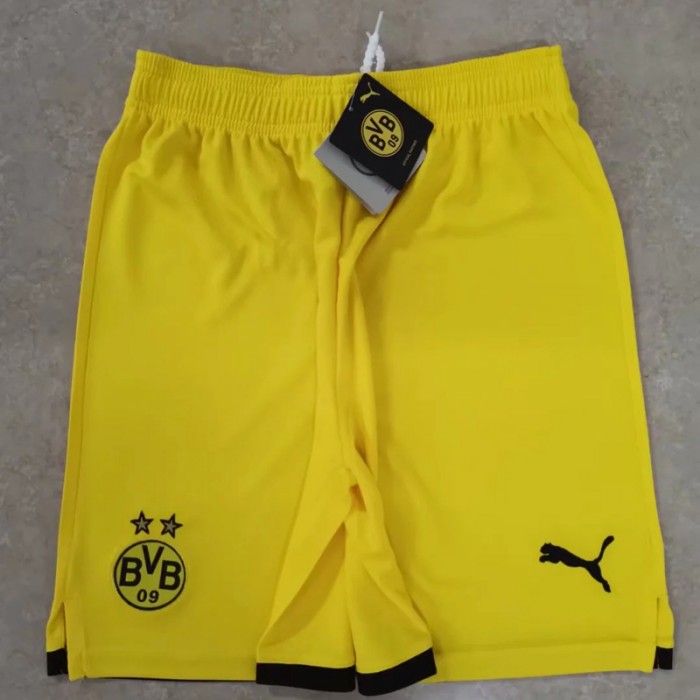 23/24 Borussia Dortmund Home Shorts Yellow Black Shorts Jersey-9914532