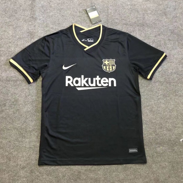 20/21 Barcelona Away Black Jersey Kit short Sleeve-3225141