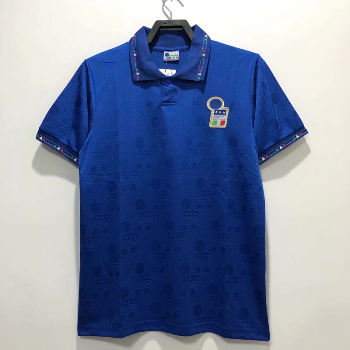 Retro 1994 Italy Home Blue Jersey Kit short Sleeve-9477268