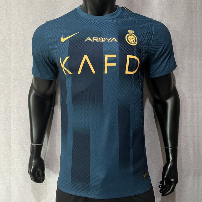 23/24 Al-Nassr FC Riyadh Victory Away Navy Blue Jersey Kit short sleeve (player version)-5145993